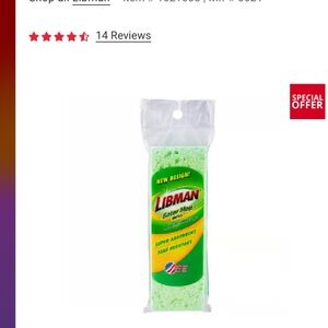 Libman Gator 4.3 in.   W X 9 in.   L Wet Cellulose Mop Refill 1 pk NEW SEALED